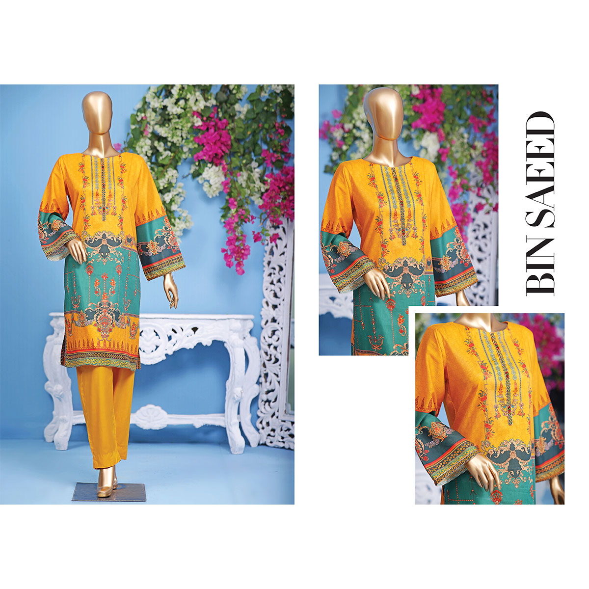 BIN SAEED Stitched Digital Printed Lawn Shirt 1 Piece Collection VOL-1B 2021