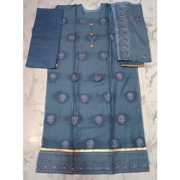 AC Cotton Embroidery Salwar Kameez(Three piece) Code- 2203