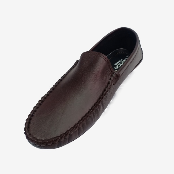 Leather Lofar For Men(1015) Dark chocolate color, Business class fashionable lofar