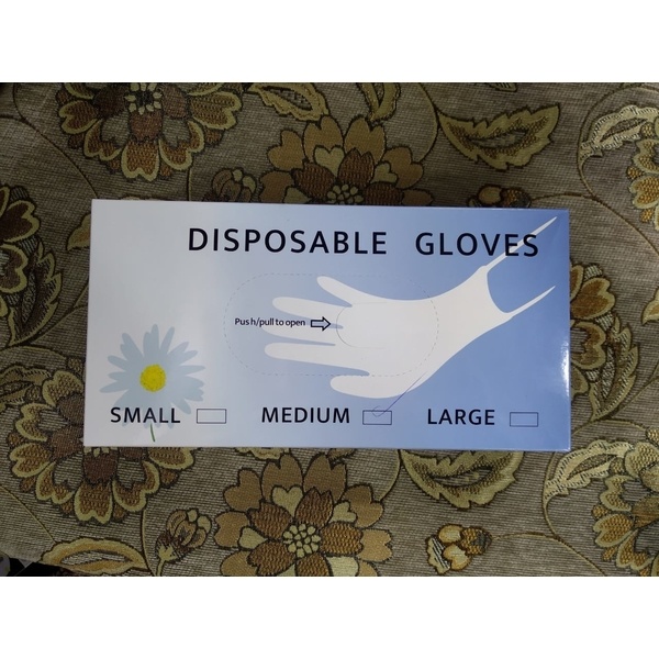 VINYL Disposable Hand Gloves protect germs & Virus 100 piece box