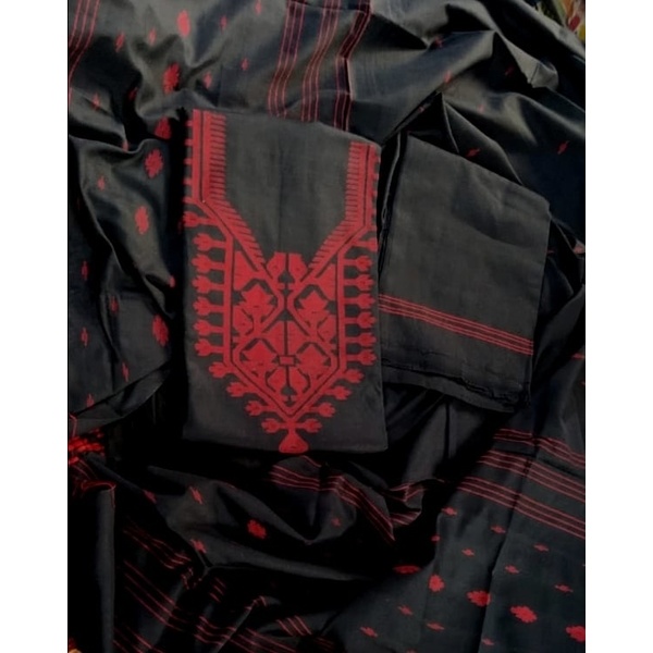 Tangail Jamdani Three Piece