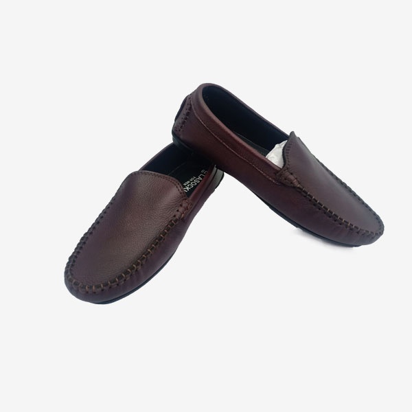 Leather Lofar For Men (1010), Dark Chocolate Color, Business Class Lofar