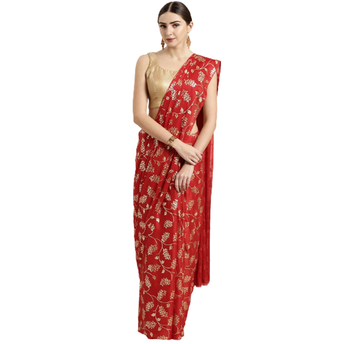 Latest Designed Luxury Exclusive Printed Silk Saree With Blouse Piece For Women