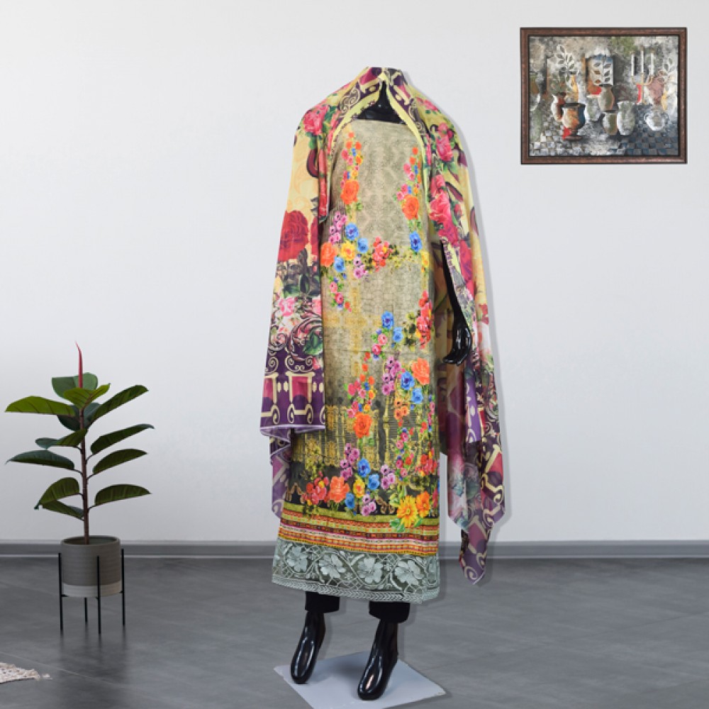 Digital Print Cotton 3pc Collection -2020
