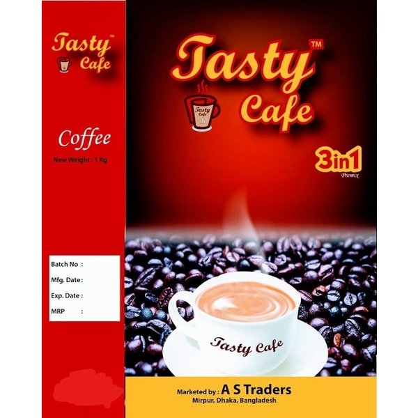Tasty cafe three in one premix coffee(1 kg packet)