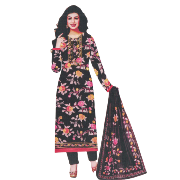 Indian Copy Salwar Kameez with Black and Megenta color (D NO - 534)