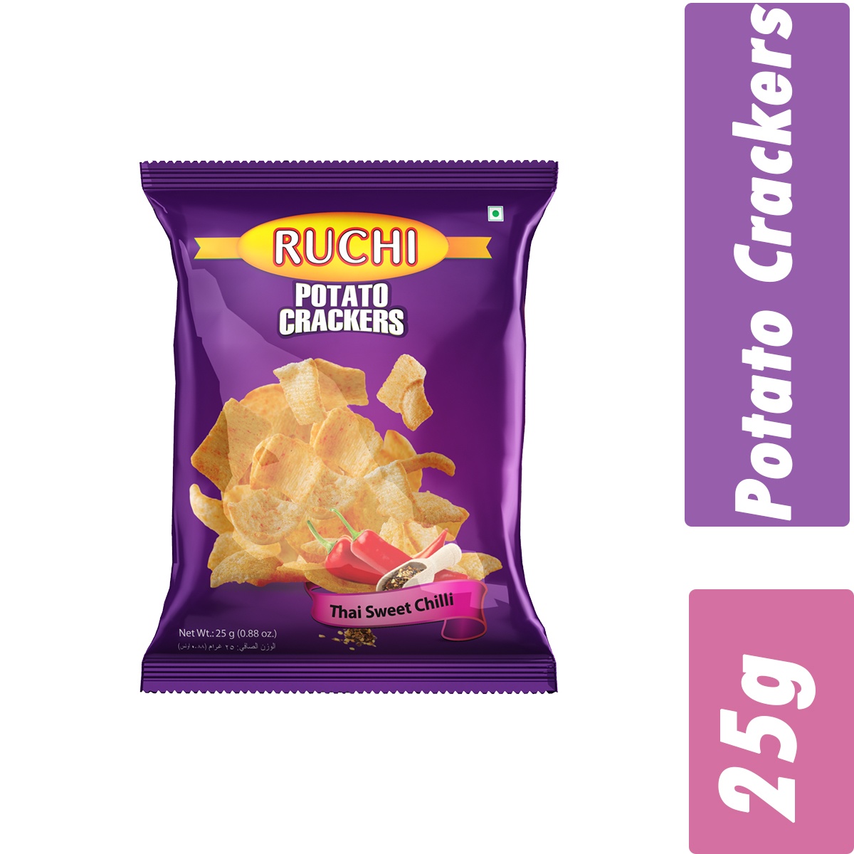 Ruchi Potato Crackers Thai Sweet Chili- Per Carton 96 Pieces- 25g