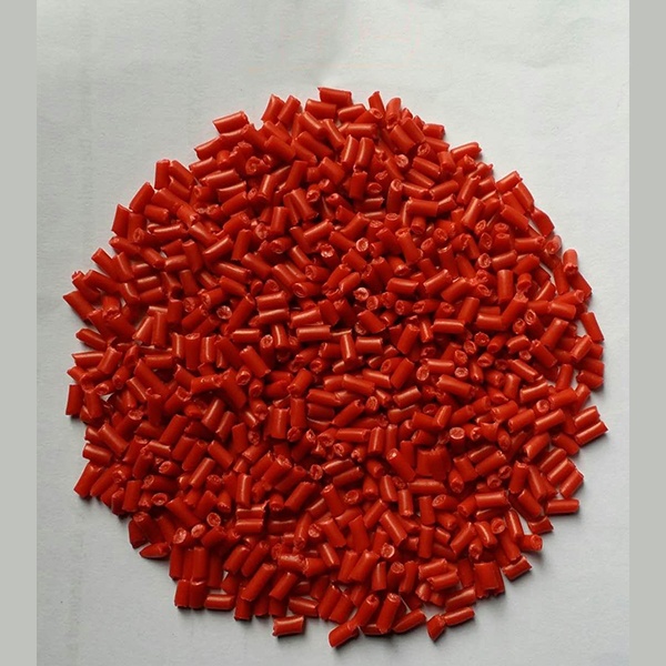 Reprocessed Red Plastic Granules