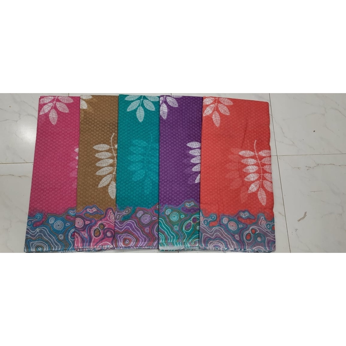 Low budget multicolor printed cotton saree in wholesale price(LBS-2012)