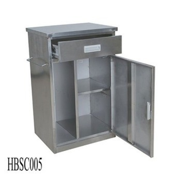 Hospital Bedside Cabinet With Drawer And Door (005)