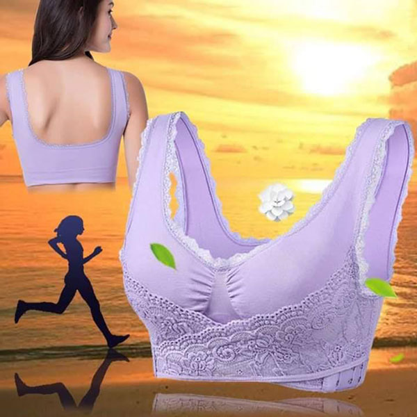 Women's Girls Sport Yoga Bra Sleep Bra Super Gel Padded Side Support