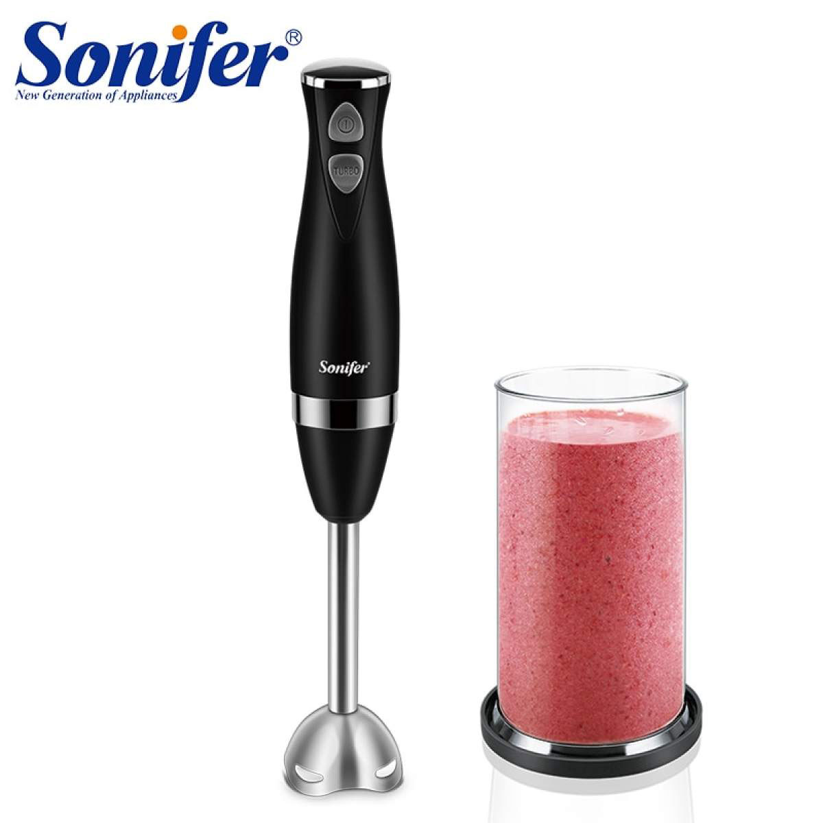 Sonifer SF-8046 400W Two Speed Electric Hand Blender With 600ml Cup for Food Mixer Egg Beater Vegetable Meat Grinder