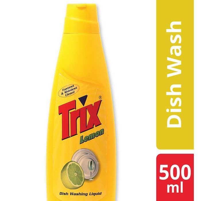 Trix Dishwashing Liquid- Lemon Sparkling Clean- Per Case 12 Pieces-500ml