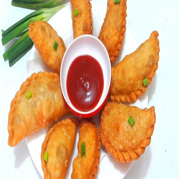 Jhal Puli Chicken Pitha ( ঝাল পুলি চিকেন পিঠা )