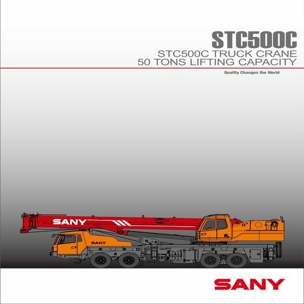 SANY BRAND NEW 50TON TRUCK CRANE (STC500) Cummins Engine, Power: 250kw/2100rpm