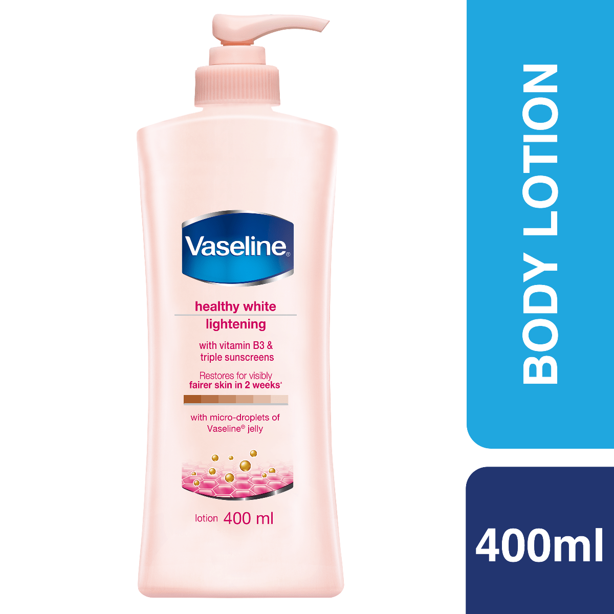 Vaseline Healthy White Lightening Body Lotion- Per Carton 12 Pieces- 400ml