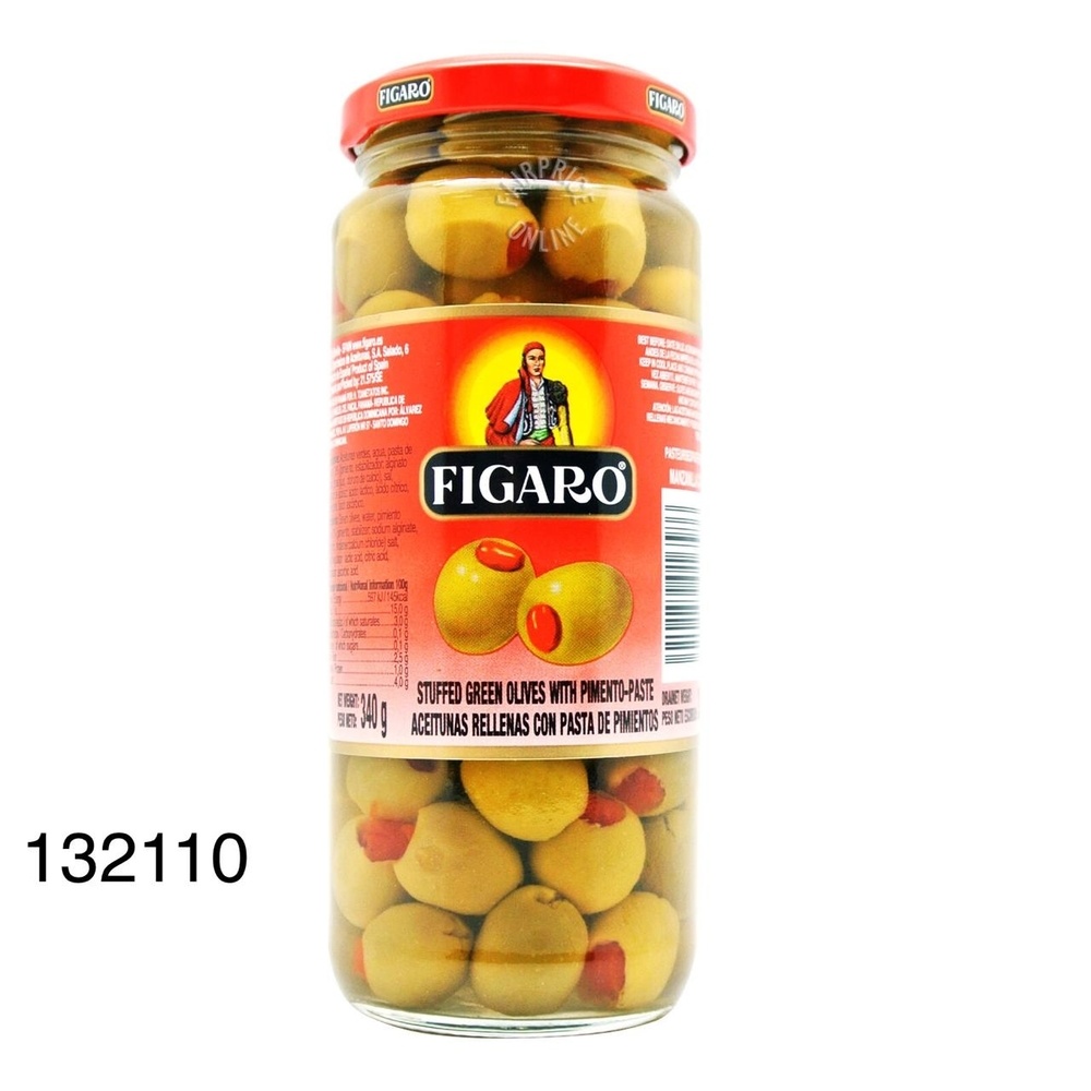 FIGARO STUFFED GREEN OLIVE WITH PIMENTO PASTE