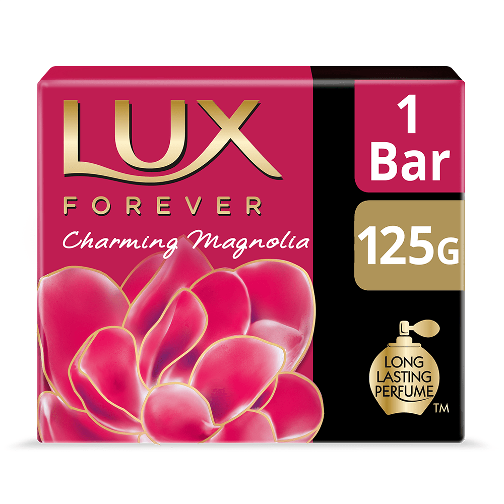 Lux Soap Bar Charming Magnolia 125gm, Smooth Skin, Per Carton size 48 Piece