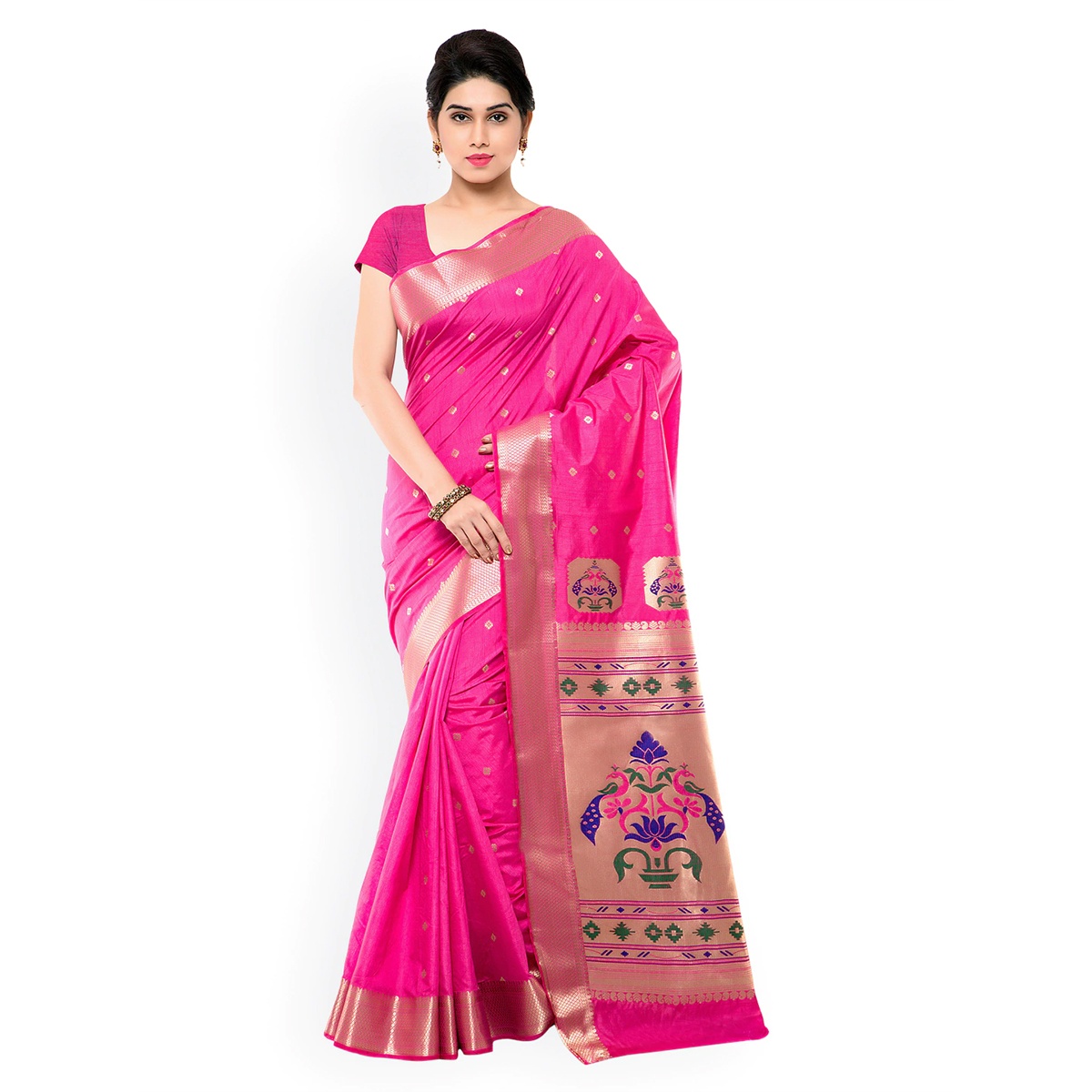 Latest Designed Luxury Exclusive Printed Silk Saree With Blouse Piece For Women