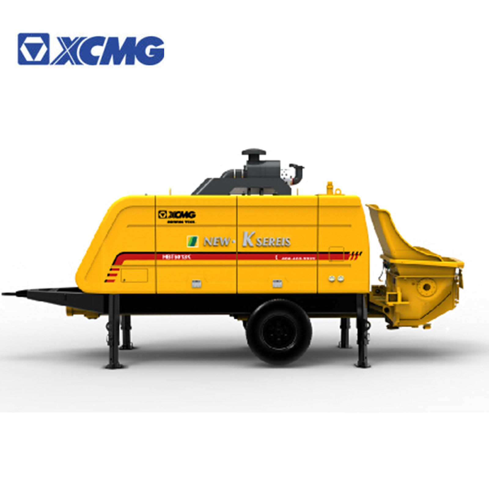 XCMG Hbt6013K 60m3/H Mini Trailer Mounted Concrete Line Pump.