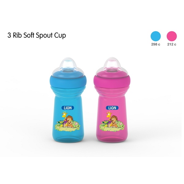 LION SOFT SPOUT DRINKING CUP (BPA FREE) 1 PC HEADER CARD