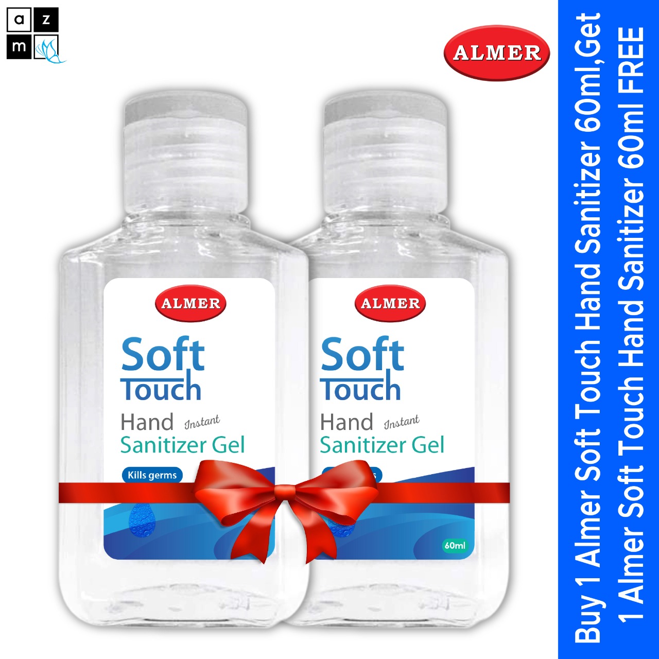 Buy 1 Almer Soft Touch Hand Sanitizer 60ml get 1 Almer Soft Touch Hand Sanitizer 60ml Free
