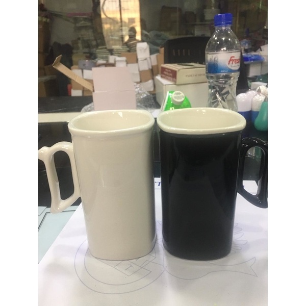 Ceramic square shaped mug 2 pcs sets