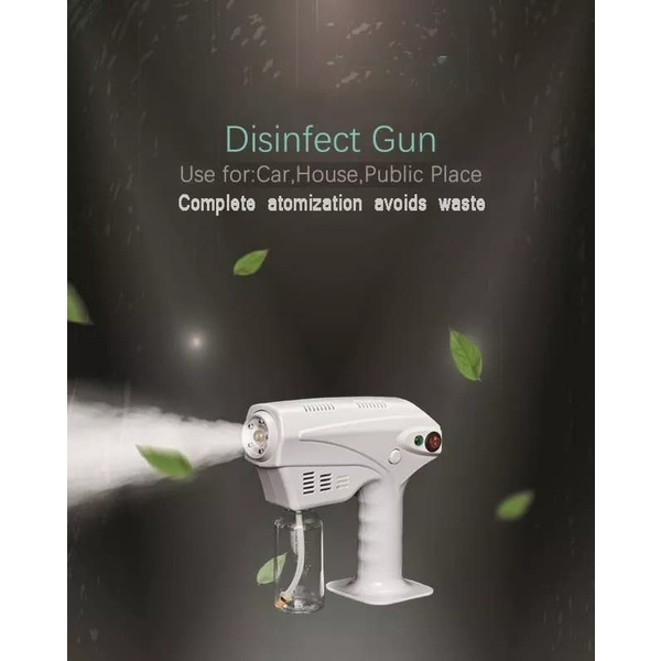 DISINFECTENT GUN NANO SPRAY COMPLETE AUTOMIZTION AVOIDS WASTE