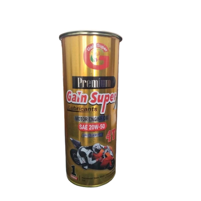 GAIN Super No-1 Lubricants 1 Litre Can Bottle Multi Grade Motor Engine Oil 20W-50 Premium Quality Motor Engine Oil