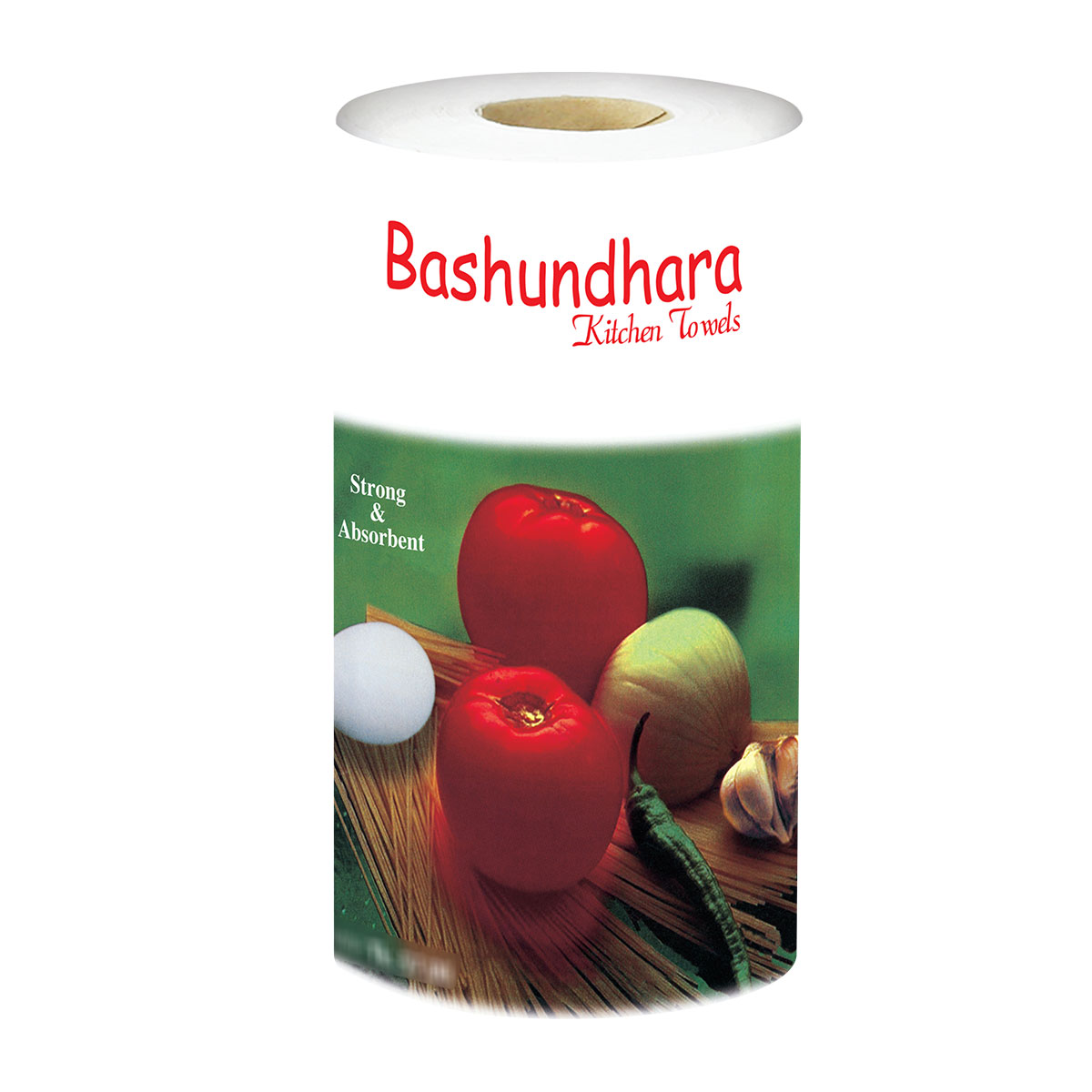 Bashundhara Kitchen Towels | OLD| Single Pack| Single Roll| White| Virgin Pulp Material| 88 pcs x 2 ply| Perfumed| 226 gm weight| 9" Height| 228mm x 225mm Per Sheet Size