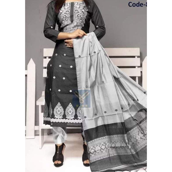 Modern Design 100% cotton Three Piece Wholesale For Girls(থ্রি পিস)
