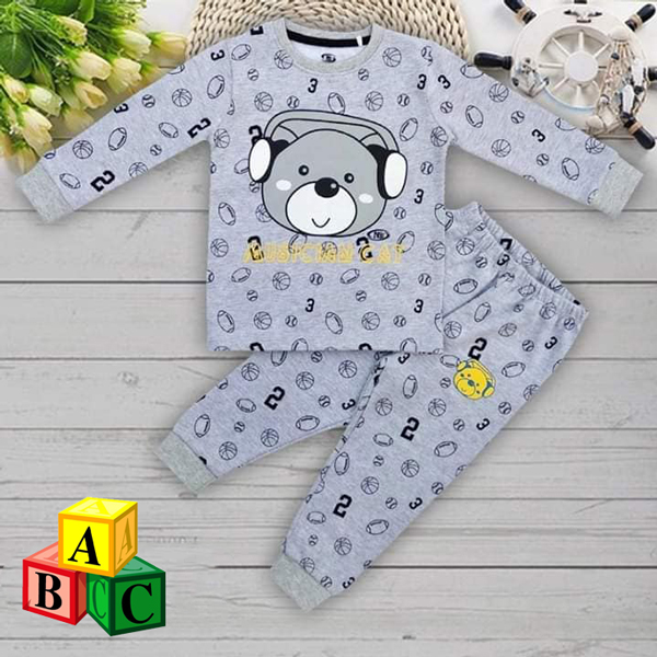 Kids winter Full Sleeve T-shirt and Full Pant (Model: ATS-03)