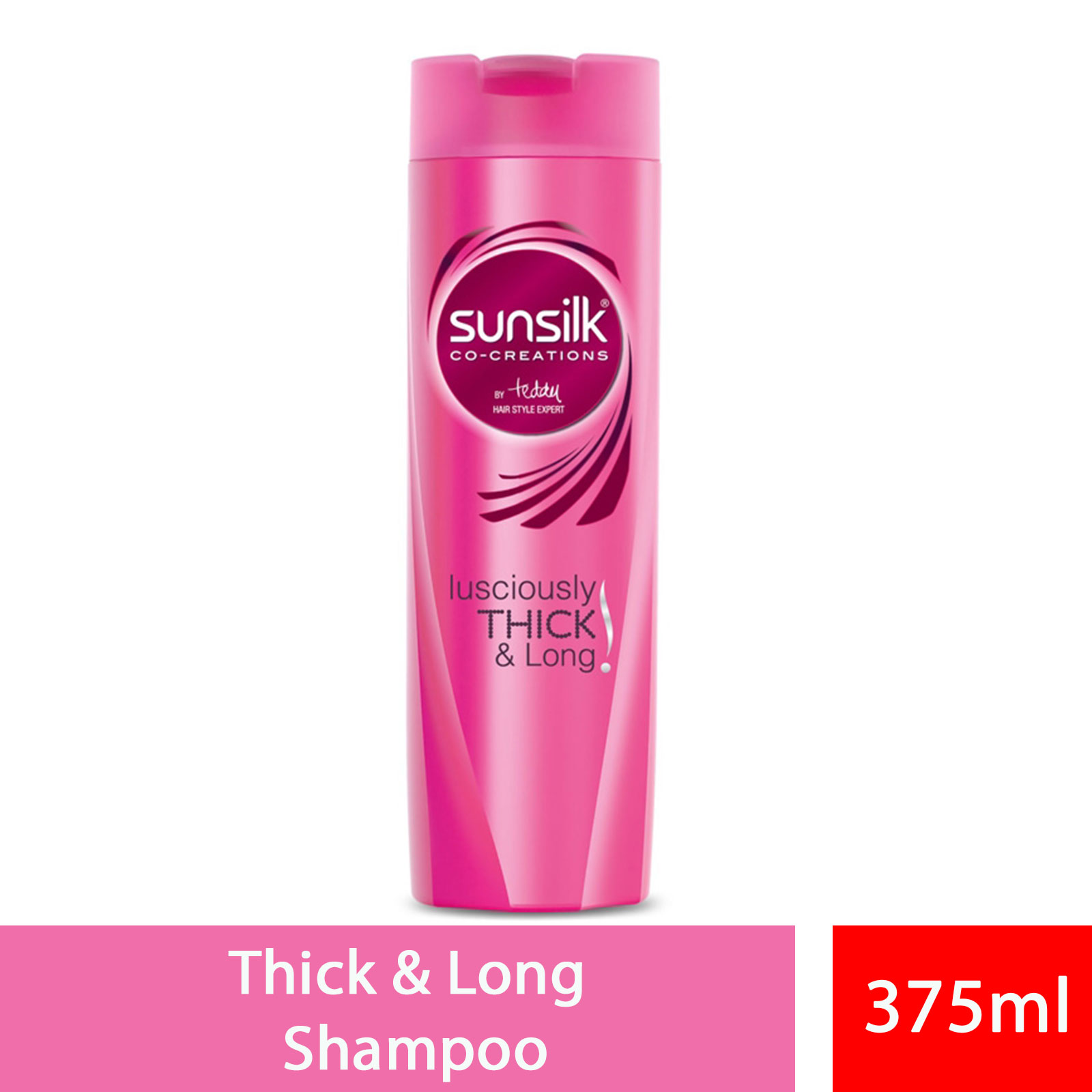 Sunsilk Shampoo Lusciously Thick & Long- 375ml, Per Carton size 24 Piece