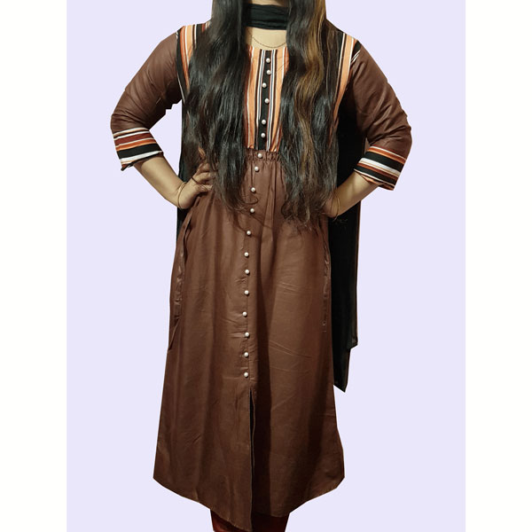 Women's Readymade 100% Cotton Printed 1 Piece(Kurti)