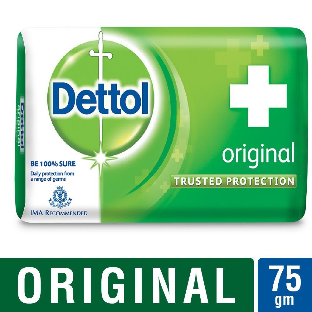 Dettol- Original Germ Protection Bathing Soap bar- Per Case 144 Pieces- 75g