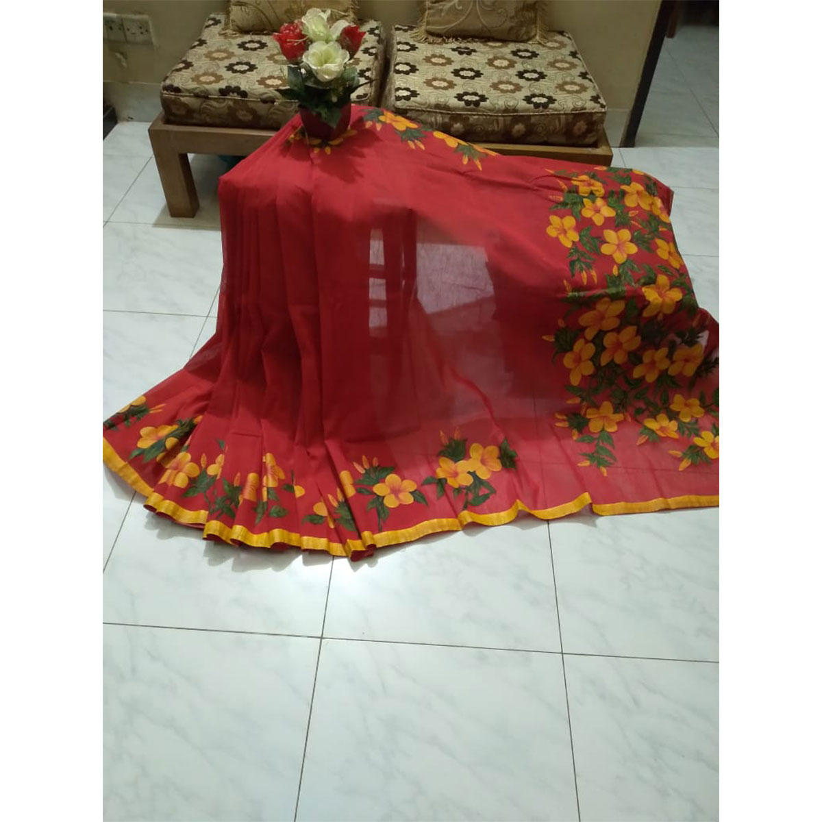 Tangail half silk hand paint tater Sharee