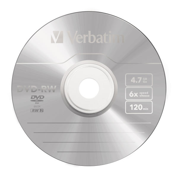 Verbatim DVD-RW Disc(4.7 GB Capacity, 4x Speed)