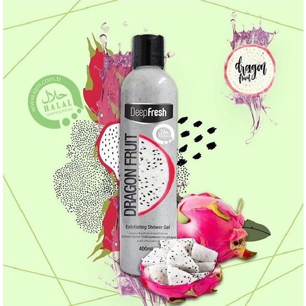 ORIGINAL DEEP FRESH S166-DF EXFOLIATING SHOWER GEL – 400ML DRAGON FRUIT IMPORTED FROM TURKEY