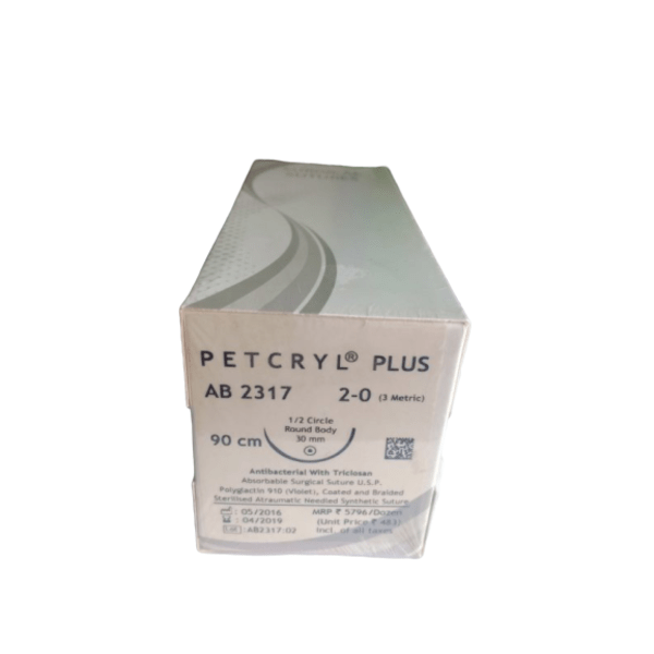 100% Original PETCRYL POLYGLACTIN 910,(Violed)COATED & BRAIDED (AB2317)
