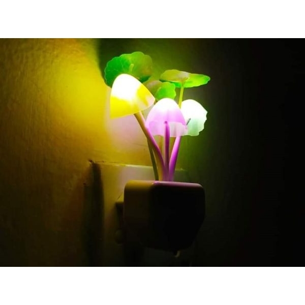 ROMANTIC SENSOR COLOR CHANGING MUSHROOM Type HOME BED LED NIGHT LAMP (Multi color)