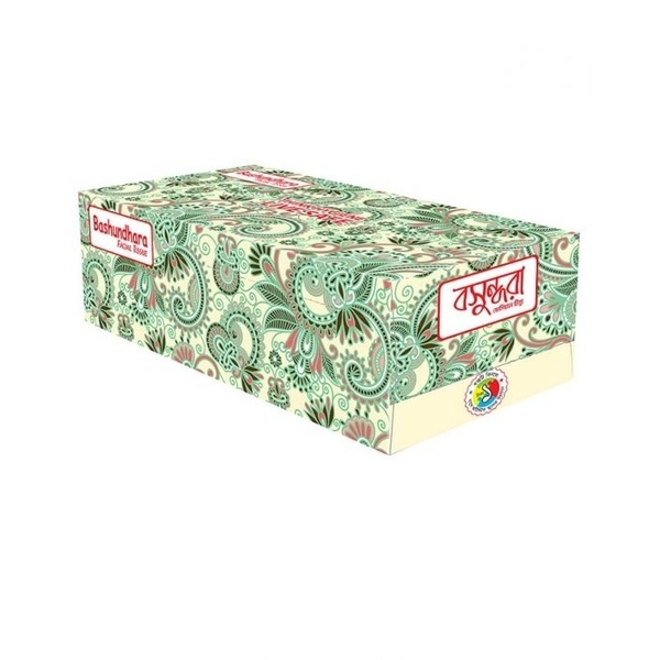 Bashundhara Facial Tissue Quantity/Box: 150 x 2ply = 300 Sheets Perfume, Non-Perfume.