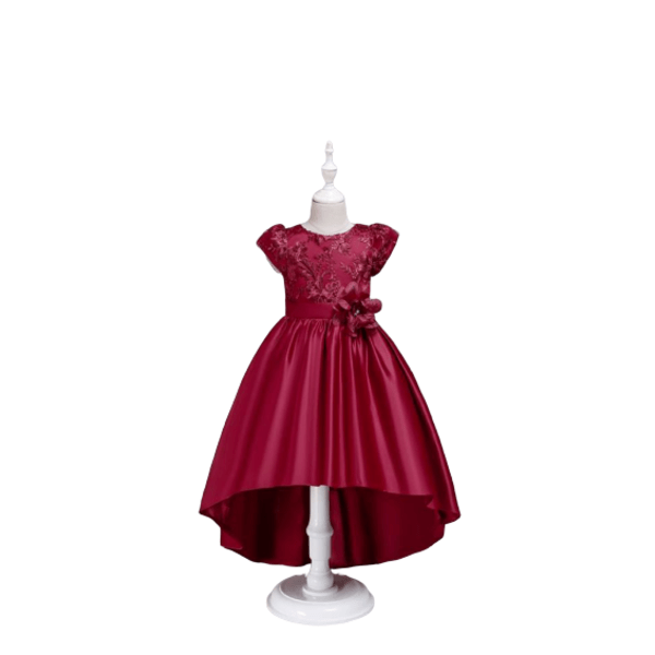 Good Quality & Attractive Party Dress For Girls Maroon Color (Code – 155)