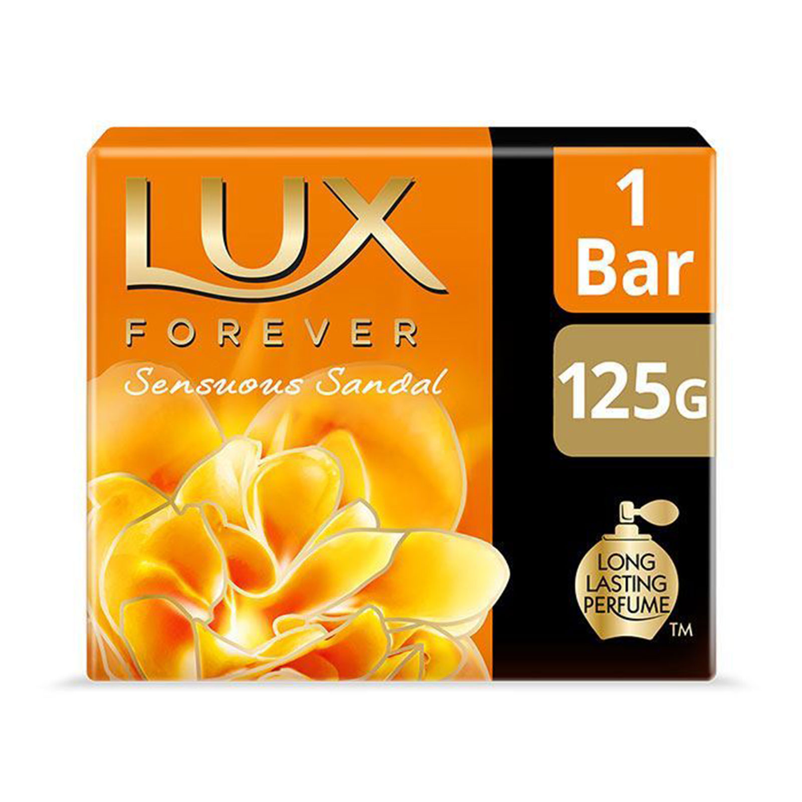 Lux Soap Bar Sensuous Sandal 125g, Long-lasting- addictively fragrant skin, Per Carton size 48 Piece