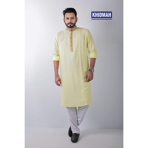 KHIDMAH Pure lilen (yellow,Black,Nevi blue) Punjabi