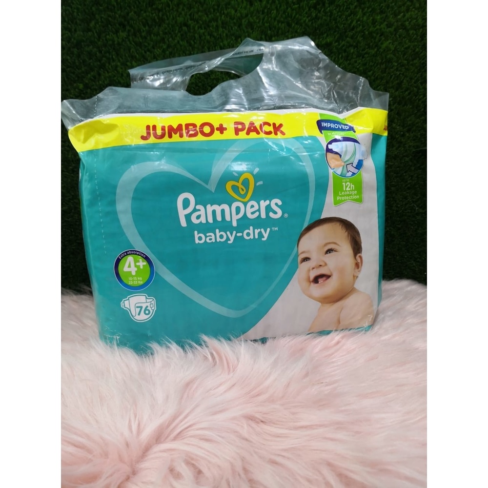 PAMPERS BABY DRY SIZE 4-8 JUMBO PLUS IMPORTED FROM UK