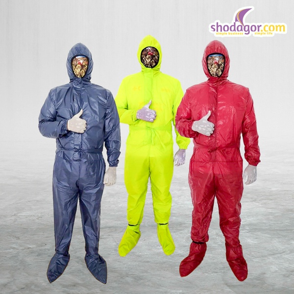 Full Personal Protective Equipment (PPE) Suit with Face Protection Mask & External Shoe Cover