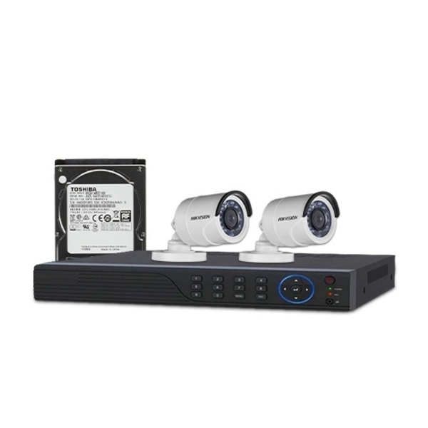 HIKVISION 4 unit 720P night vision security cc camera Package