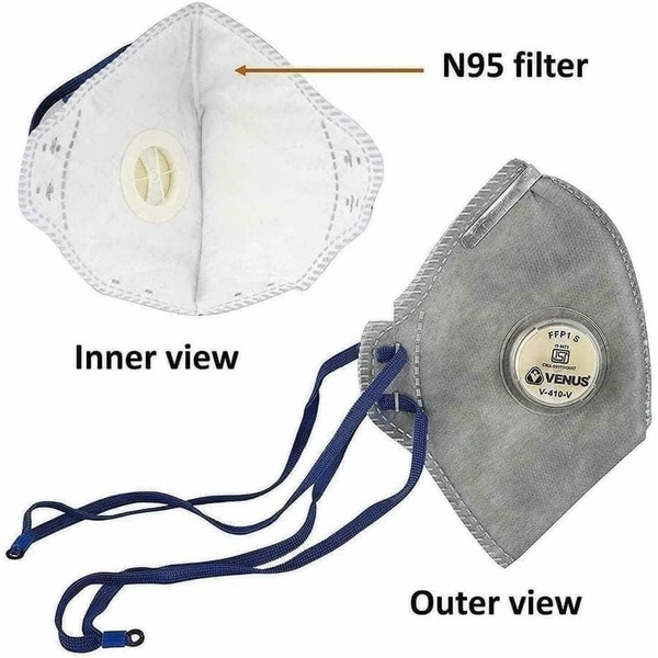 Original N95 Particulate Filter Respirator Breathing Valve Activated Cotton face mask for using protect Corona virus