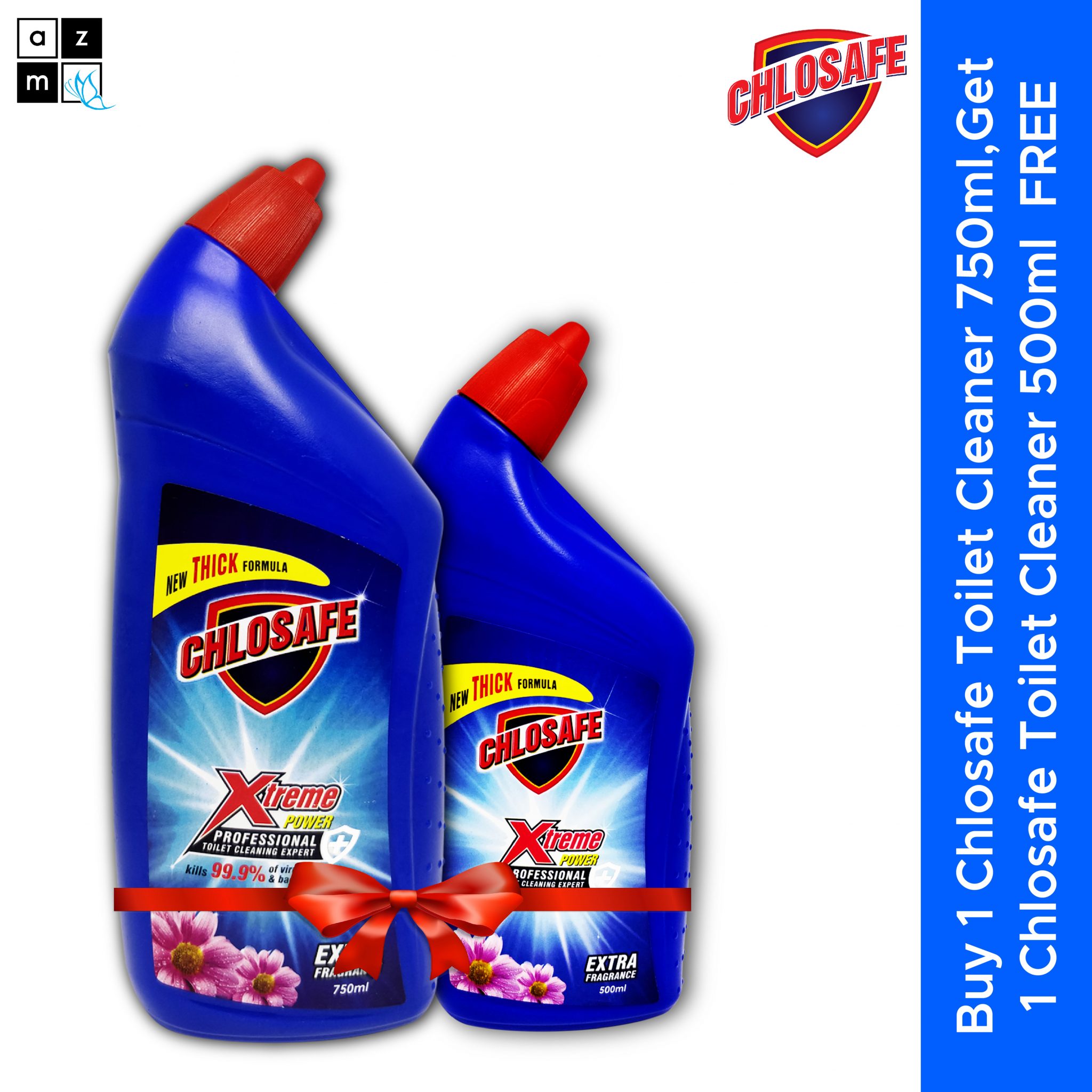 Chlosafe Toilet Cleaner 750ml with FREE 500ml