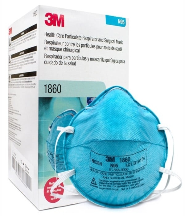 3M™ Health Care Particulate Respirator and Surgical Mask 1860, N95 120 EA/Case